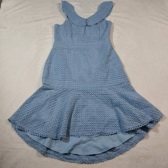 Chelsea28 Dresses & Skirts - Chelsea 28 Light Blue Eyelet Peter Pan Collar Dress Size Medium